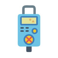 Cartoon light meter icon illustration on black background