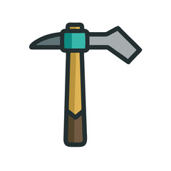 Mattock vector illustration on black background for design