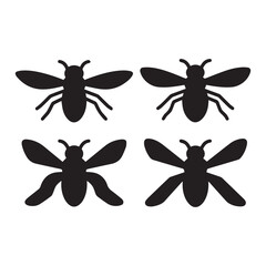 A vector style icon of a Wasp silhouette on a white background