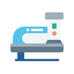 Illustrative Blue and Grey Flat Design Stapler Image