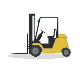 Loader icon on white background. Warehouse transport. Logistics, transportation of goods.