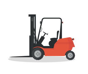 Warehouse loader icon. Transport for moving boxes and crates. Warehouse transport.