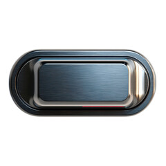Sleek Metallic Button with Red Indicator Light - 3D Render