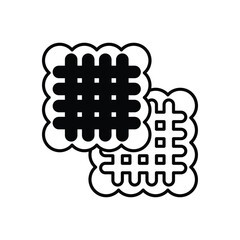 Waffle icon vector stock illustration