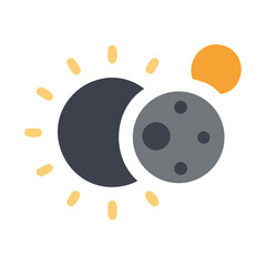 Abstract Illustration of Solar Eclipse and moon