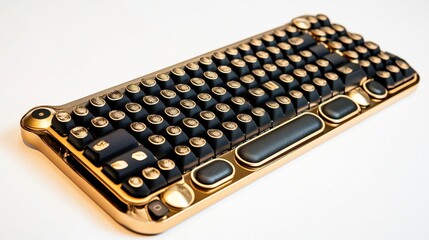 Gold and black luxury keyboard.