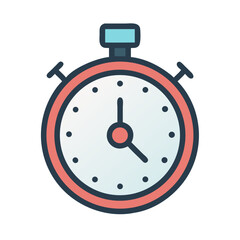 Stopwatch Illustration: Time, Deadline, Urgency, or Project Management