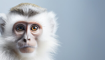 Obraz premium Small brown monkey in natural habitat 