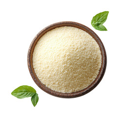 Exploring grated parmesan cheese kitchen counter food bright top-down culinary isolated on transparent background