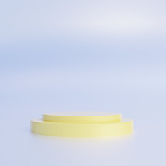 Yellow podium for product presentation