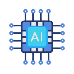 AI Chip Illustration: Artificial Intelligence, Technology, and Innovation