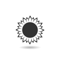 Sunflower logo icon with shadow