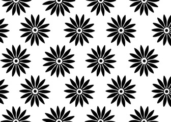 "Black and White Floral Pattern Design"