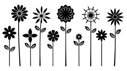 "Silhouette Bouquet with Various Flowers"
