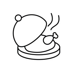 Food Tray icon vector stock illustration