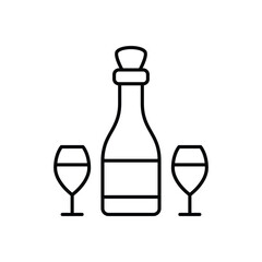 Wine icon vector stock illustration