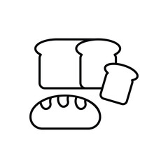 Bread icon vector stock illustration
