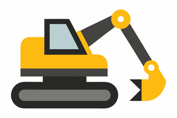 bulldozer vector illustration isolated on white background 