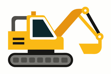 bulldozer vector illustration isolated on white background 