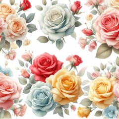 Elegant floral arrangement studio setting digital art bright atmosphere close-up beauty and nature