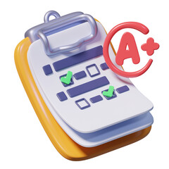 Exam education 3D icon