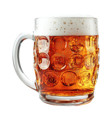 Refreshing beer mug rustic tavern beverage cozy atmosphere enjoyment isolated on transparent...
