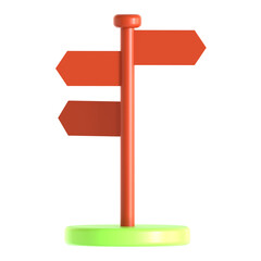 direction sign 3d icon illustration
