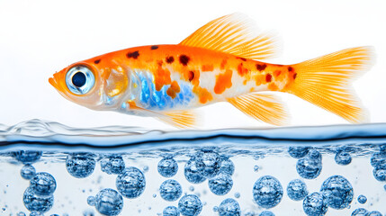Fototapeta premium Orange fish swimming aquarium
