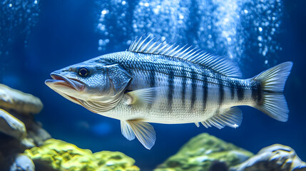 Fototapeta premium Serene underwater fish scene