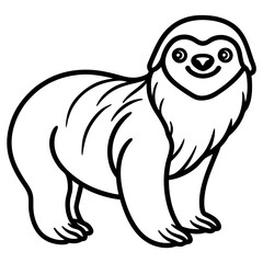 Elegant Sloth Sketch