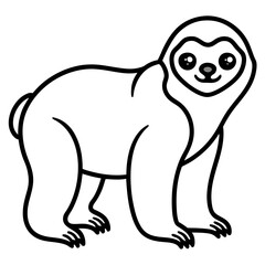 Elegant Sloth Sketch