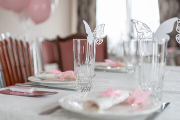 Elegant Wedding Dining Table Set for a Special Occasion with Delicate Decorations