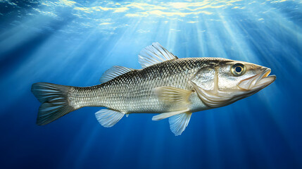 Fototapeta premium Single fish underwater scene