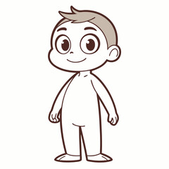 Obraz premium Cute cartoon child