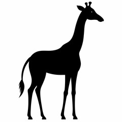 Elegant Giraffe Silhouette Vector