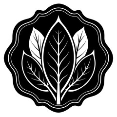 Vector silhouette of a patch of spinach with broad leaves 