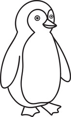 Simple drawing of penguin outline