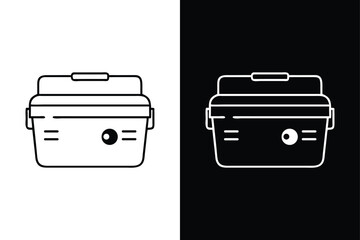 Cooler & Freezer Icon Vector. Clean Line Symbol for Mobile & Web UI