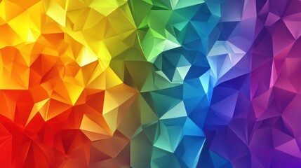 Geometric spectrum: A vibrant polygonal tessellation abstract background art