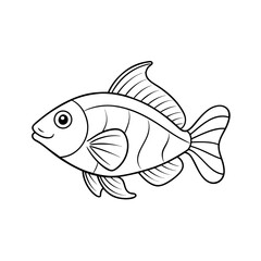 dottyback fish outline vector