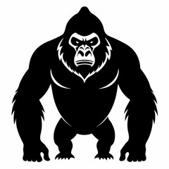 Obraz premium Gorilla Silhouette Vector Art