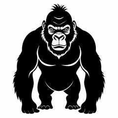 Gorilla Silhouette Vector Art