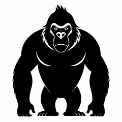 Gorilla Silhouette Vector Art