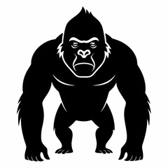 Gorilla Silhouette Vector Art