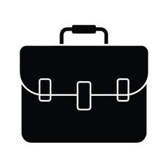 briefcase work icon silhouette vector illustration
