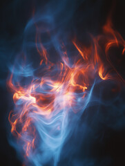 Blazing Abstract Polaroid Collection &ndash; Futuristic Flame Energy and Plasma Art Series