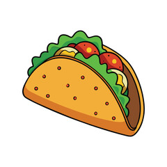 Mexican Food Vector Illustration, Traditional Cuisine Clipart for Taco, Burrito, and Spicy Dish Design Art