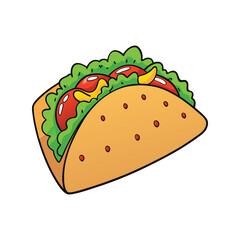 Mexican Food Vector Illustration, Traditional Cuisine Clipart for Taco, Burrito, and Spicy Dish Design Art