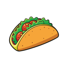 Mexican Food Vector Illustration, Traditional Cuisine Clipart for Taco, Burrito, and Spicy Dish Design Art