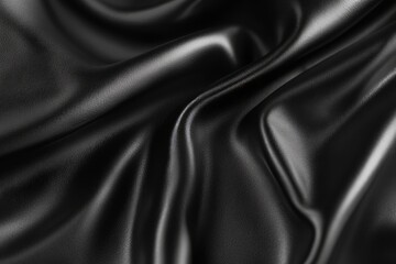 Obraz premium Close-up view of rich, dark fabric texture.